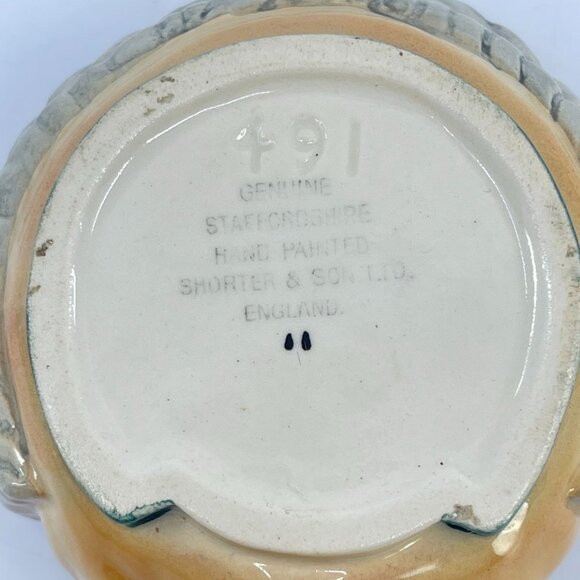 vintage staffordshire hand painted ceramic tobey sugar bowl - Picture 7 of 7